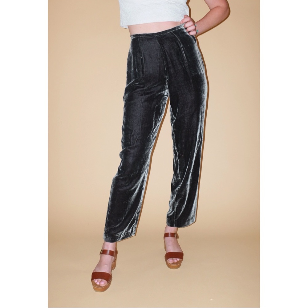 Vintage Crushed Velvet Pants